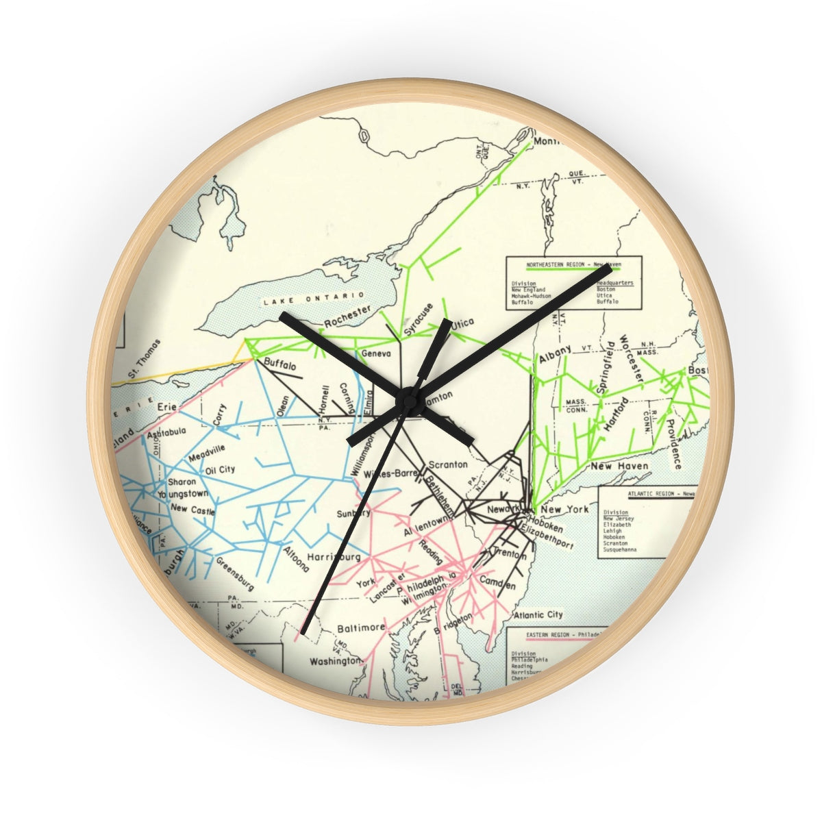 Conrail 1976 Map Clock