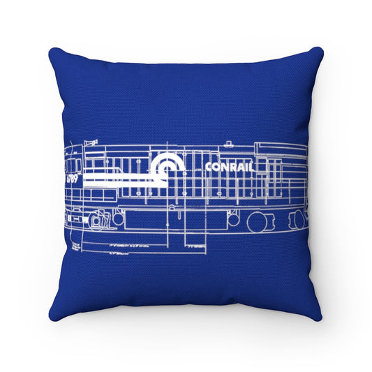 Blue Conrail Engine Pillow