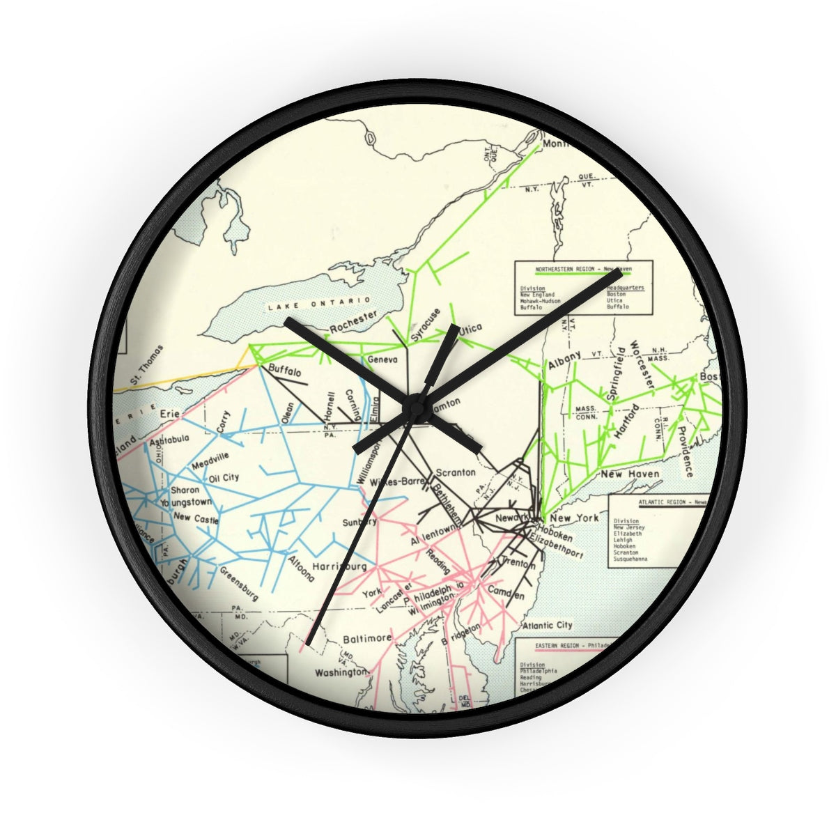 Conrail 1976 Map Clock