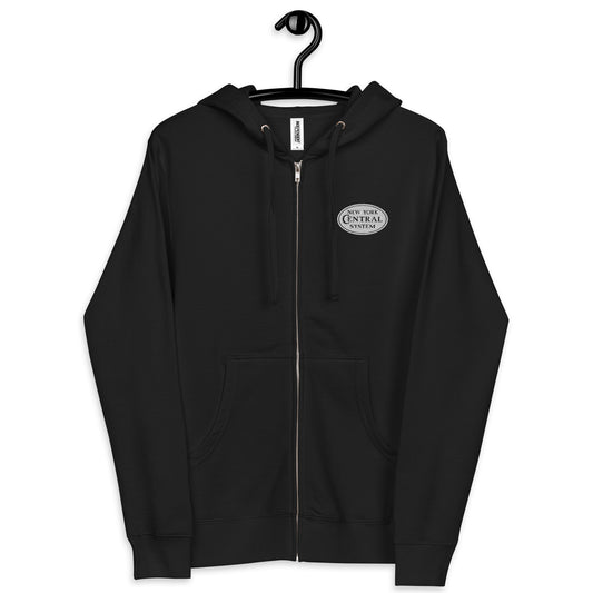 New York Central Unisex fleece zip up hoodie